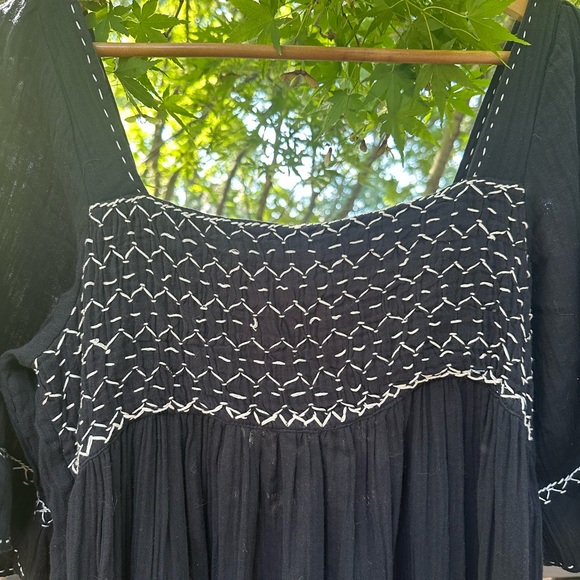 Free People I’m the One Maxi Dress Smocked Tassel Embroidered Flowy - Picture 13 of 15